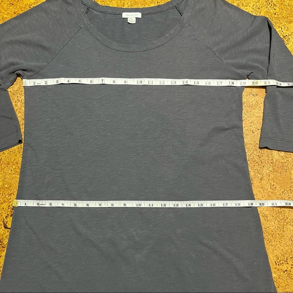 Garnet Hill Cotton Modal Casual 3/4 Sleeve Dress in Lilac Gray Sz M - Picture 7 of 9